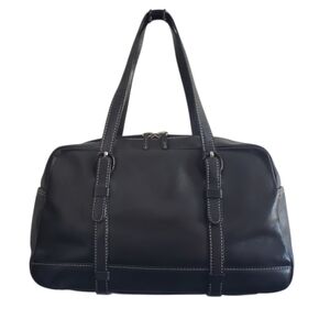 The Loft Ann Taylor Black Leather Satchel